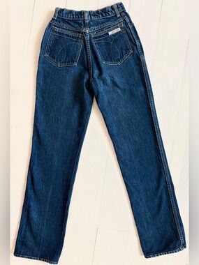 Vintage Calvin Klein High Rise Dark Wash Straight Leg Jeans approx size 22/23